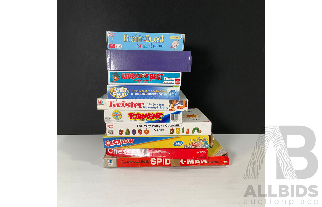 Large Collection of Vintage Kids Board Games