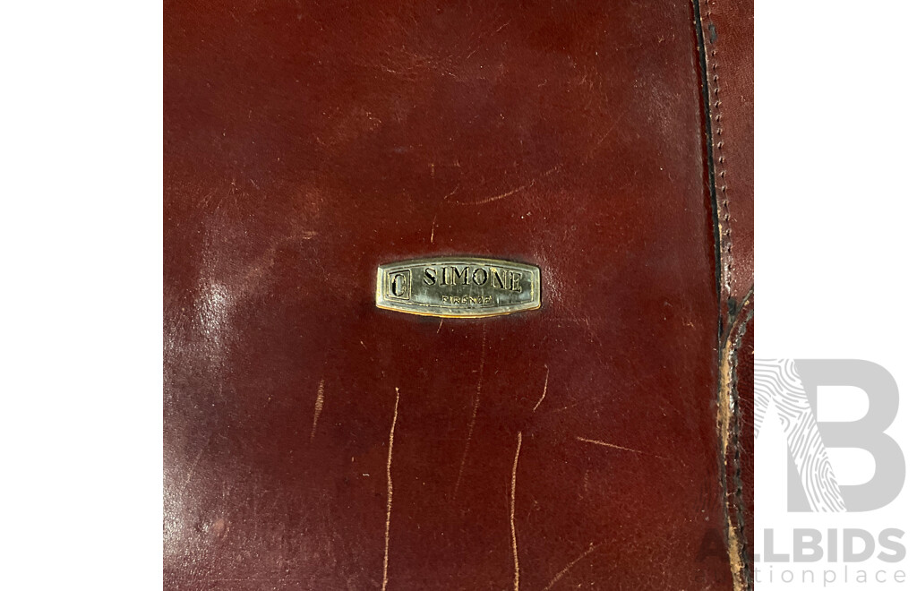 Set of Three Vintage Leather Briefcases