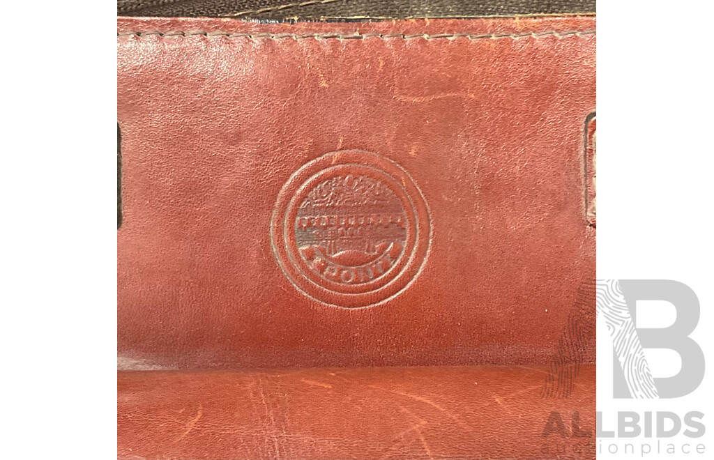 Set of Three Vintage Leather Briefcases