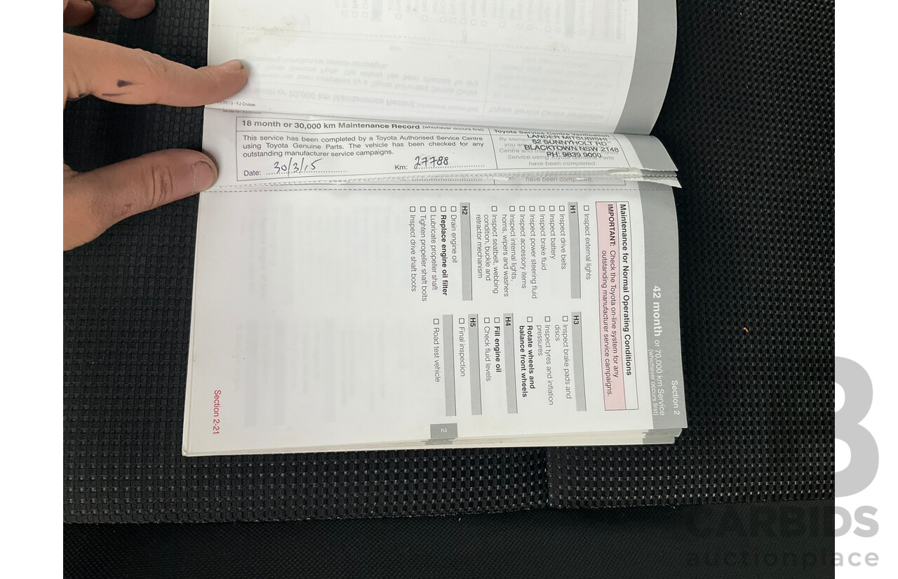 05/2012 Toyota FJ Cruiser 4x4 GSJ15R 4d Wagon Blue 4.0L