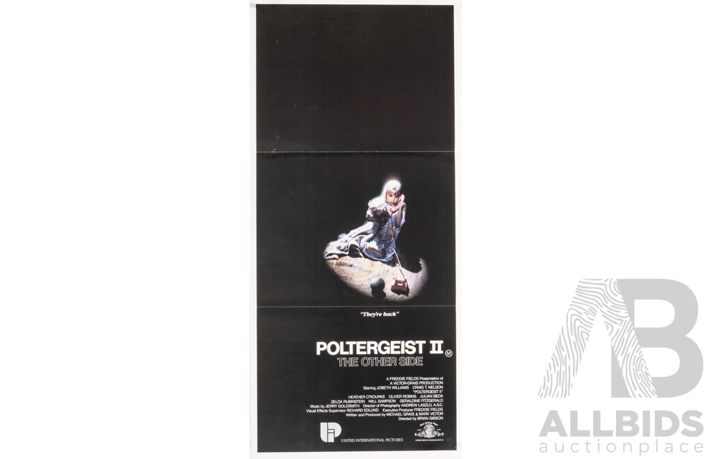 Vintage 'Poltergeist II' Unframed Daybill Poster, 1986 (MGM/UA Lithographic Print)