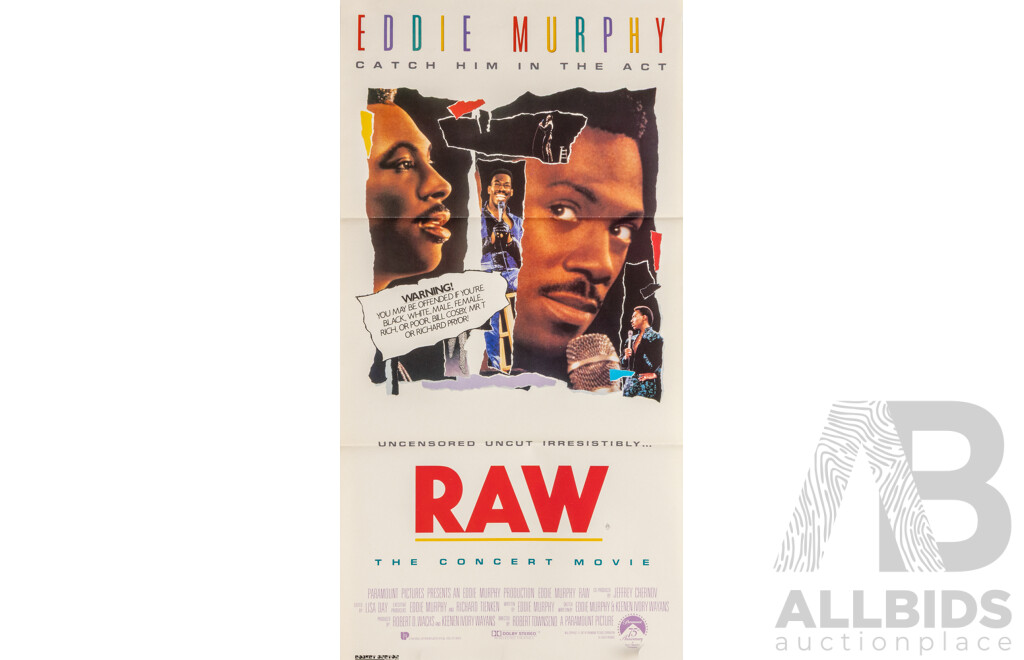 Vintage 'Eddie Murphy Raw' Unframed Daybill Poster, 1987 (Robert Burton Lithographic Print)
