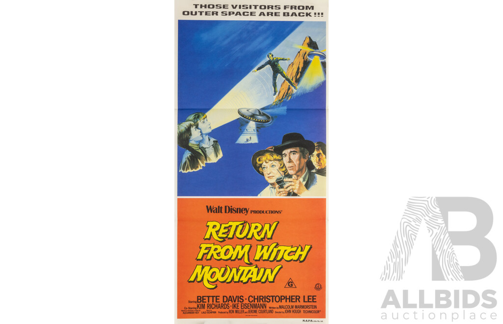 Vintage 'Return From Witch Mountain' Unframed Daybill Poster, 1978 (M.A.P.S Lithographic Print)
