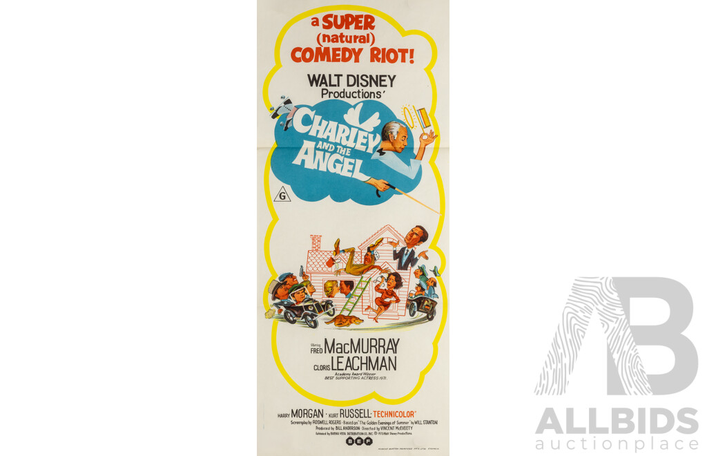 Vintage 'Charlie and the Angel' Unframed Daybill Poster, 1973 (M.A.P.S. Lithographic Print)