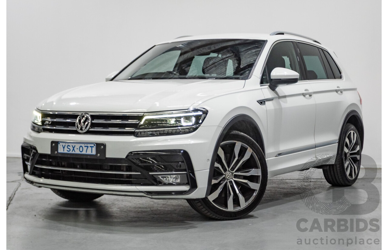 4/2019 Volkswagen Tiguan 162 TSI Highline R-Line Pack (AWD) 5NA MY19 4d Wagon Pure White Turbo 2.0L