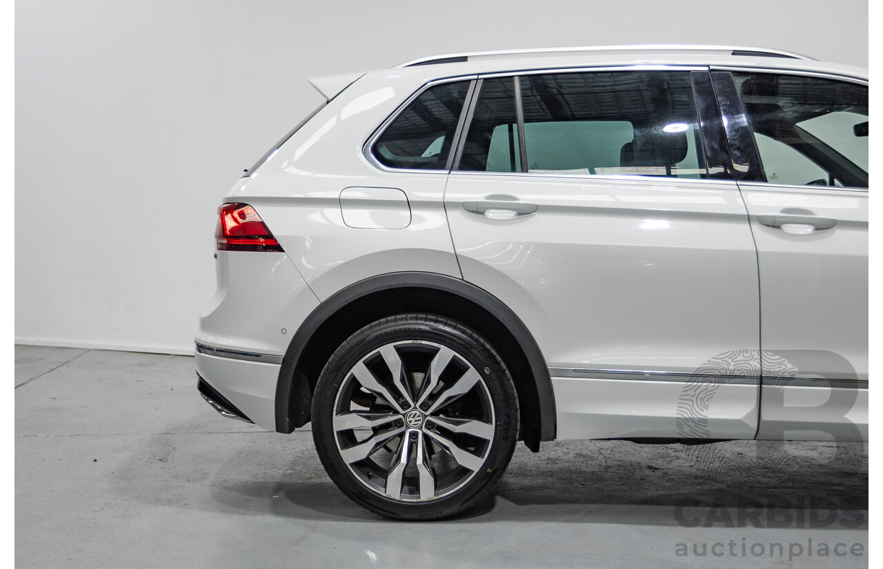 4/2019 Volkswagen Tiguan 162 TSI Highline R-Line Pack (AWD) 5NA MY19 4d Wagon Pure White Turbo 2.0L