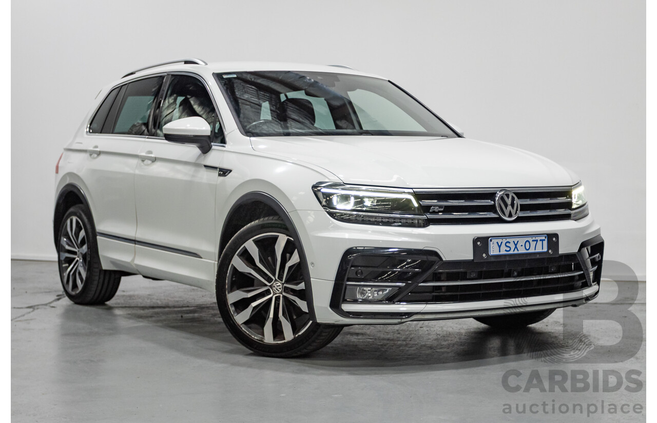 4/2019 Volkswagen Tiguan 162 TSI Highline R-Line Pack (AWD) 5NA MY19 4d Wagon Pure White Turbo 2.0L