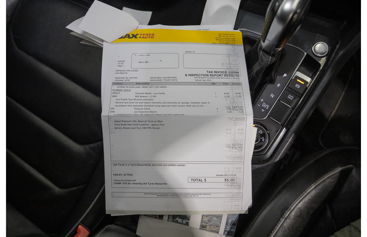 4/2019 Volkswagen Tiguan 162 TSI Highline R-Line Pack (AWD) 5NA MY19 4d Wagon Pure White Turbo 2.0L