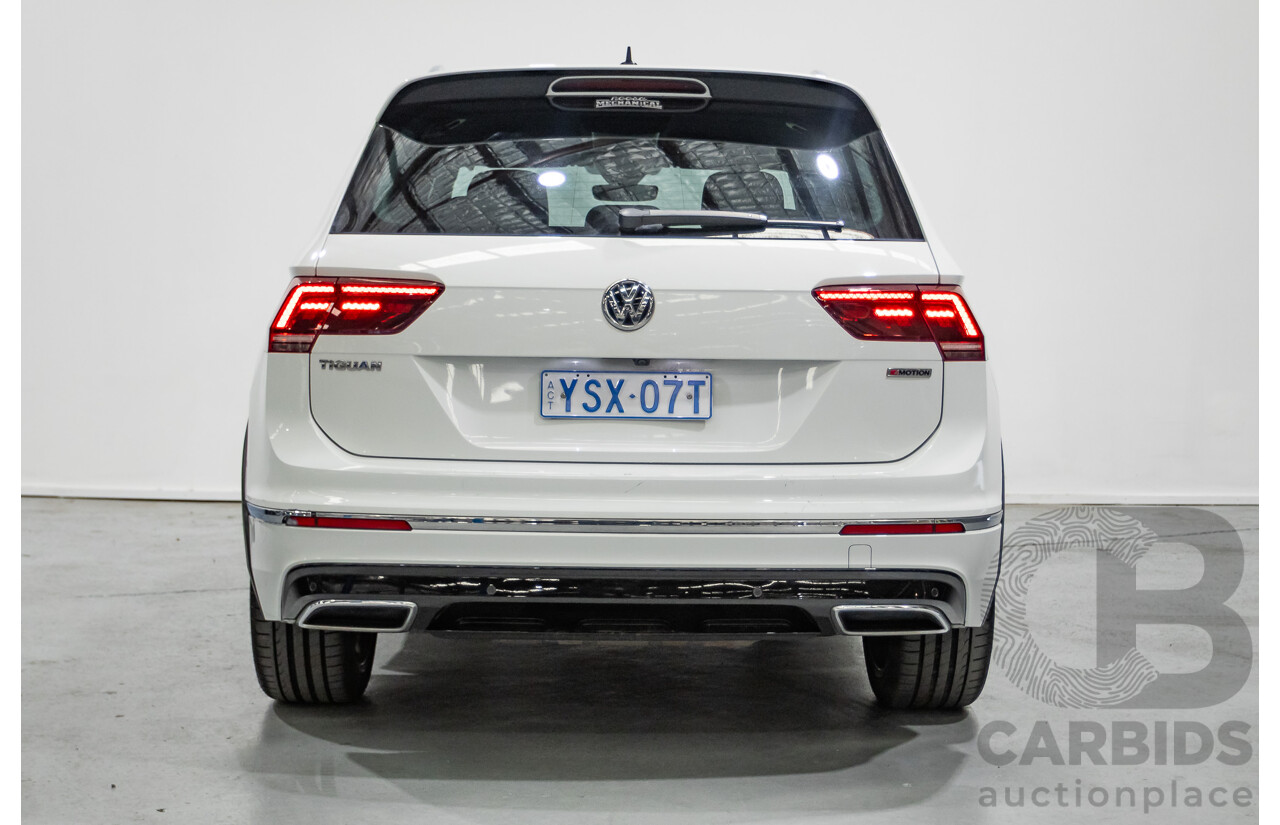 4/2019 Volkswagen Tiguan 162 TSI Highline R-Line Pack (AWD) 5NA MY19 4d Wagon Pure White Turbo 2.0L