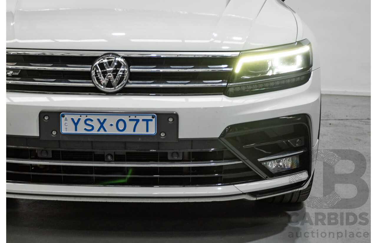 4/2019 Volkswagen Tiguan 162 TSI Highline R-Line Pack (AWD) 5NA MY19 4d Wagon Pure White Turbo 2.0L