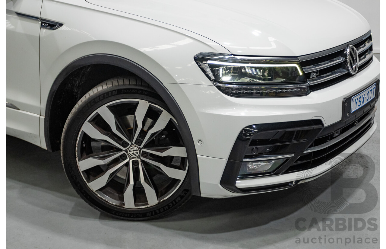 4/2019 Volkswagen Tiguan 162 TSI Highline R-Line Pack (AWD) 5NA MY19 4d Wagon Pure White Turbo 2.0L