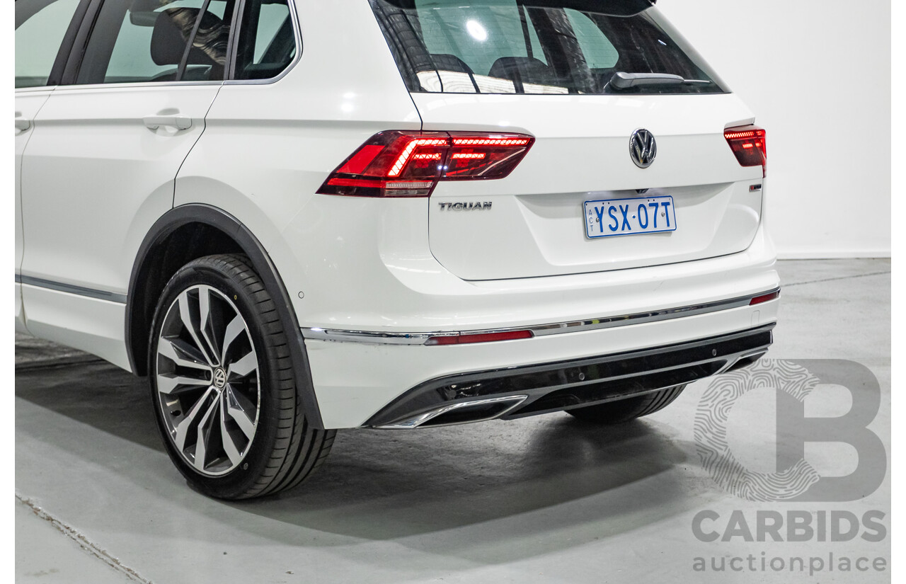 4/2019 Volkswagen Tiguan 162 TSI Highline R-Line Pack (AWD) 5NA MY19 4d Wagon Pure White Turbo 2.0L