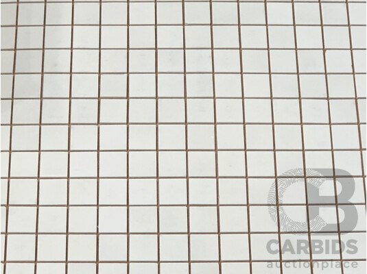 : CINCA #201 White Mosaic 350mm X 350mm Porcelain Wall & Floor Tiles - 20.58m2 - Brand New - ORP $$1,749.30