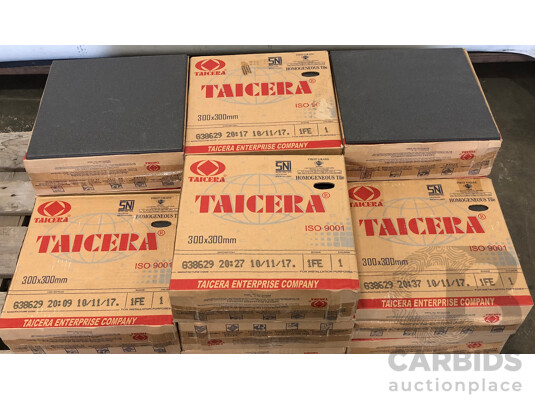 Taicera 638629 Charcoal Matte 300mm X 300mm Porcelain Wall & Floor Tiles - 15.84m2 - Brand New - ORP $1,029.60