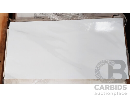 Solutions Carrara Gloss 300mm X 600mm ) Ceramic Wall Only Tiles - 10.08m2 - Brand New - ORP 655.20