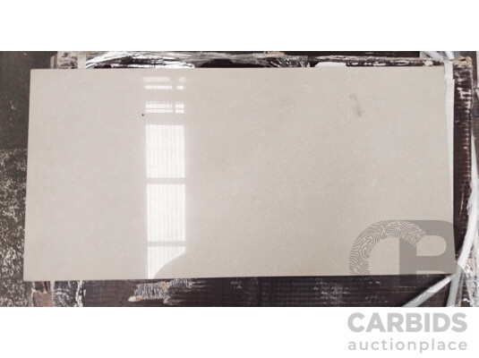 Greige Polished 300mm X 600mm ) Porcelain Wall & Floor Tiles - 11.88m2 - Brand New - ORP $772.20