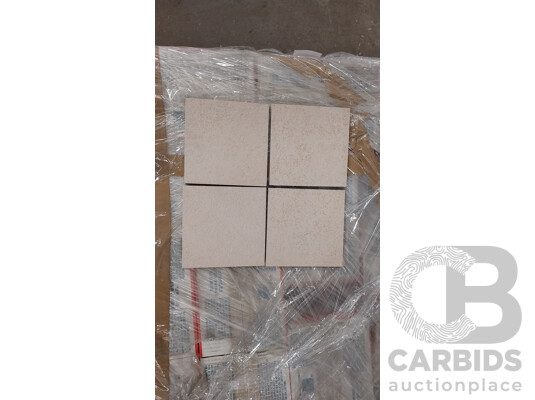 Pietra Dolomitica Mix Structured 150mm X 150mm ) Made in Italy Porcelain Wall & Floor Tiles - 18.9m2 - Brand New - ORP $1,606.50