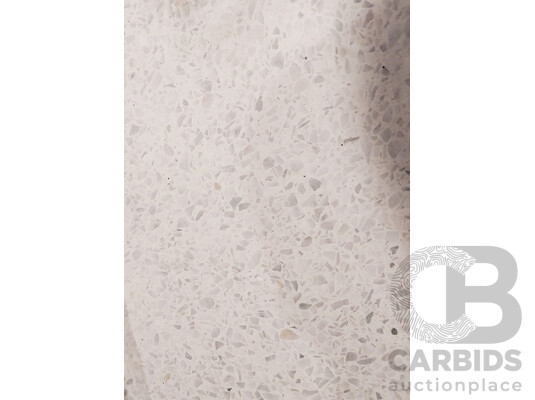 Terrazzo White Honed  ( 600mm X600mm X20mm ) Terrazzo Wall & Floor Tilest - 10.8m2 - Brand New - ORP $2,268.00
