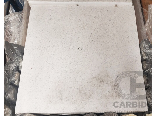 Terrazzo White Honed ( 600mm X600mm X20mm ) Terrazzo Wall & Floor Tilest - 10.8m2 - Brand New - ORP $2,268.00