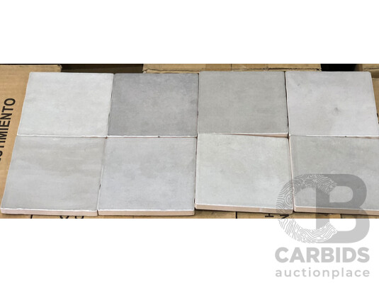 Ceramica Argilla Gris Gloss 100mm X 100mm Spanish Wall Tiles - 16.2m2 - Brand New - ORP $1833.00