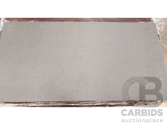 Black Structured ( 300mm X600mm ) Terrazzo Wall & Floor Tilest - 6.48m2 - Brand New - ORP $421.20