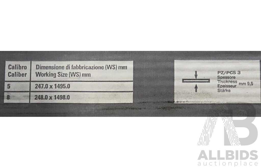 Design Industry Raw Shadow Light 250mm X 1500mm Italian Wall & Floor Tiles - 7.88m2 - Brand New - ORP $1418.40