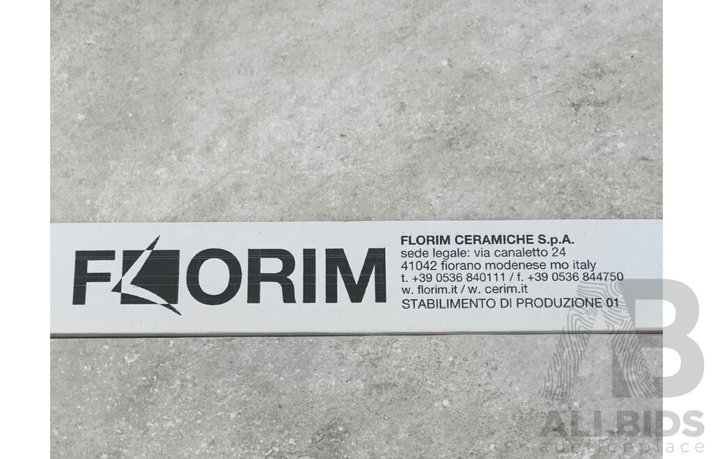 FLORIM Maps White Matte 400mm X 800mm Italian Wall & Floor Tiles - 14.4m2 - Brand New - ORP $1368.00