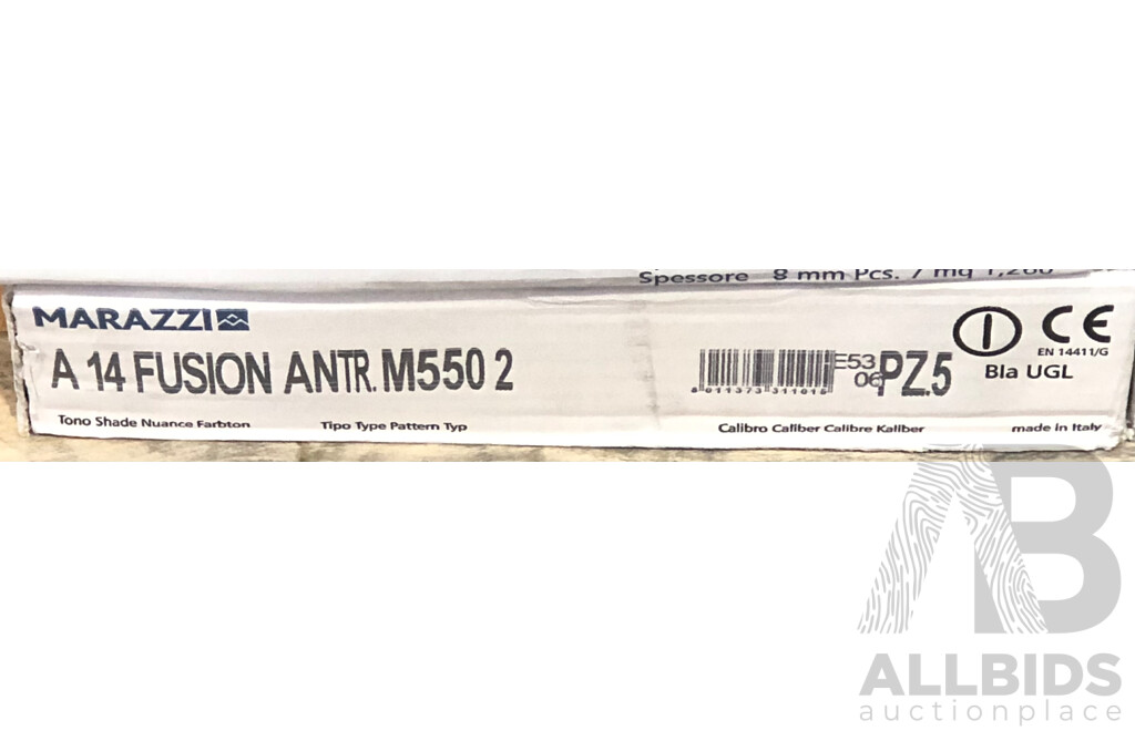 MARAZZI Fusion Anthracite Matte 300mm X 600mm Italian Wall & Floor Tiles - 15.3m2 - Brand New - ORP $1147.50