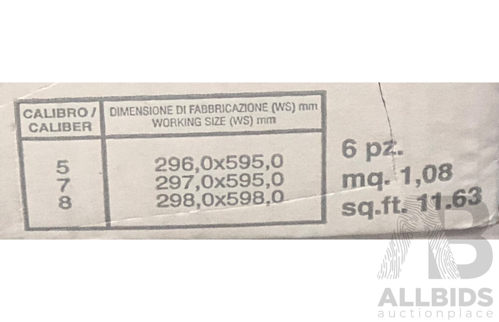 REFIN Prestigio Dolimite Gloss 300mm X 600mm Italian Wall & Floor Tiles - 16.2m2 - Brand New - ORP $1782