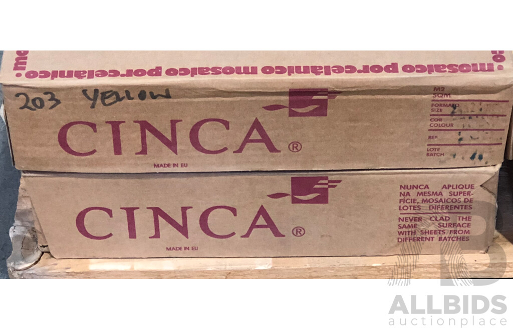 CINCA #203 Yellow Mosaic 350mm X 350mm Porcelain Wall & Floor Tiles - 29.4m2 - Brand New - ORP $2,499.00