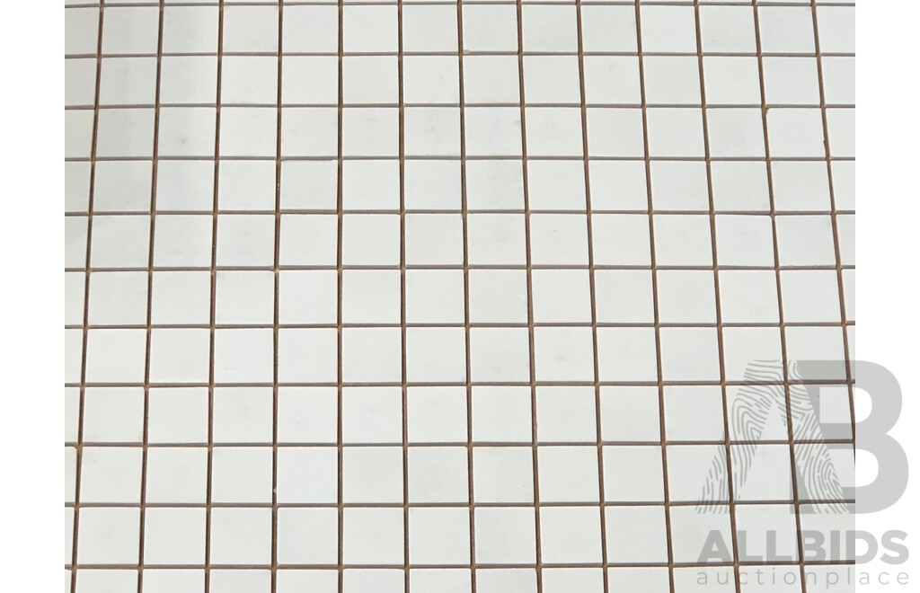 : CINCA #201 White Mosaic 350mm X 350mm Porcelain Wall & Floor Tiles - 20.58m2 - Brand New - ORP $$1,749.30