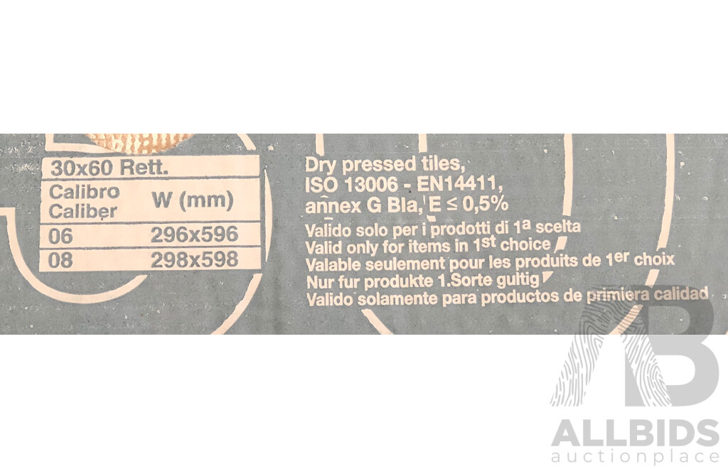 MARCA CORONA Beigestone Reflex Lappato 300mm X 600mm Italian Floor & Wall Tiles - 7.56m2 - Brand New - ORP $718.20