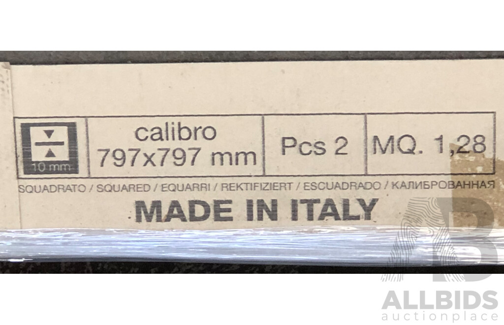 FLORIM Rawtech Mud Matte 800mm X 800mm Italian Floor & Wall Tiles - 7.68m2 - Brand New - ORP $844.80