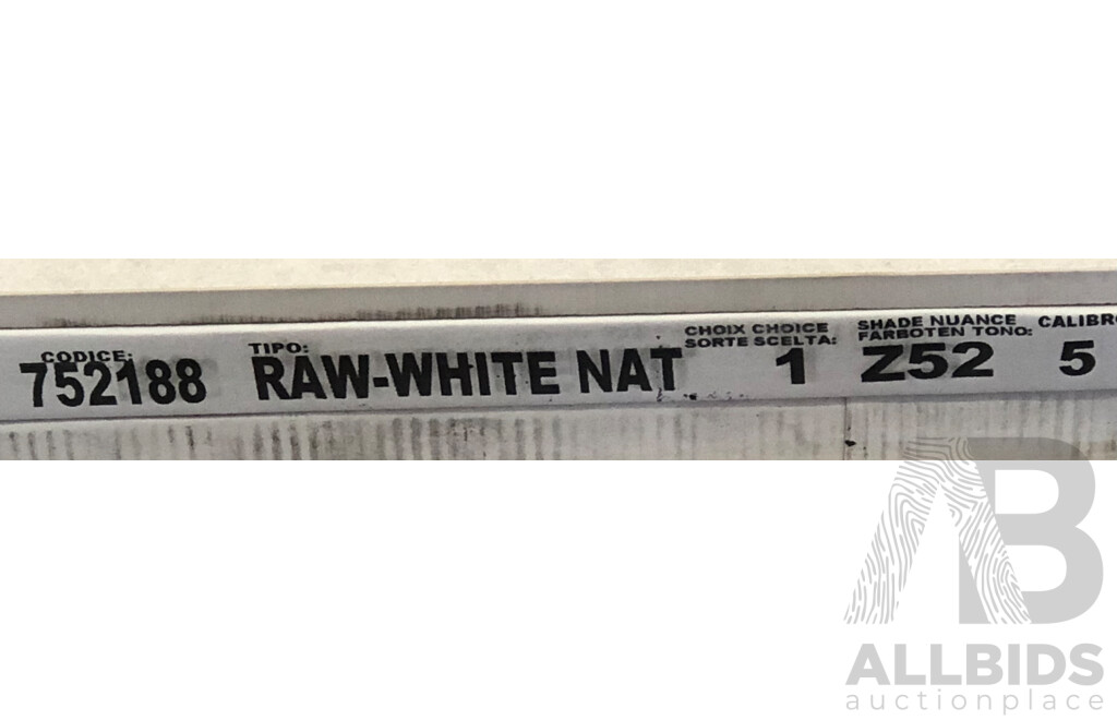 : FLORIM Rawtech White Matte 800mm X 800mm Italian Floor & Wall Tiles - 8.96m2 - Brand New - ORP $985.60