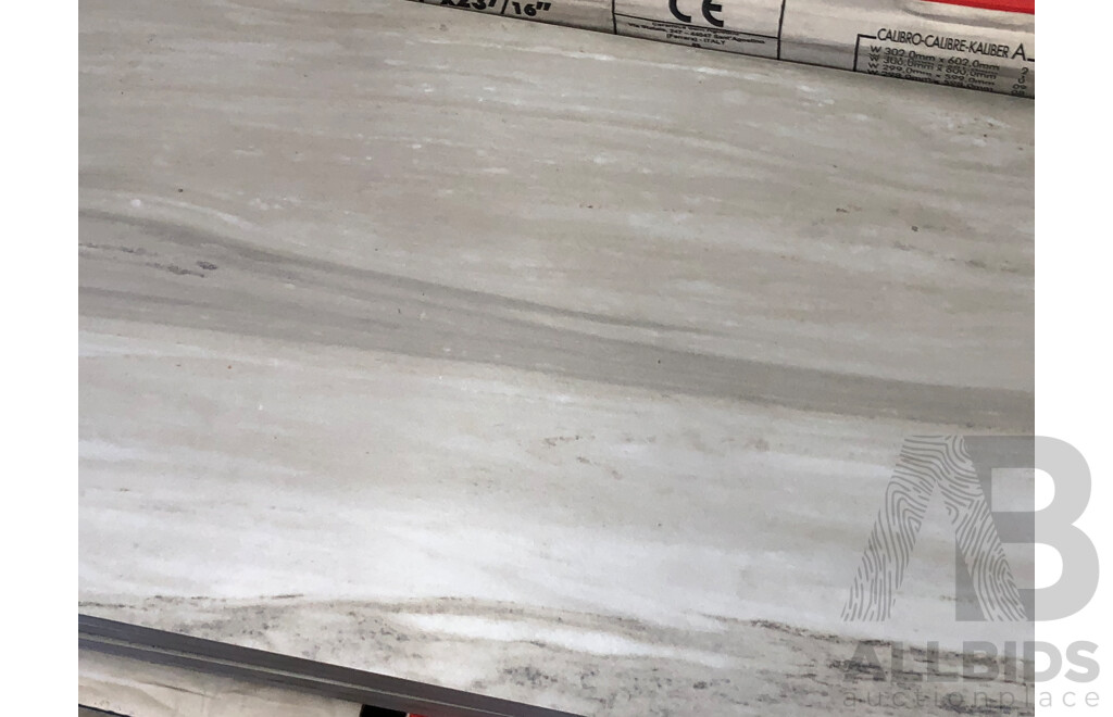 SANTAGOSTINO Flow Greige Matte 300mm X 600mm Italian Floor & Wall Tiles - 11.34m2 - Brand New - ORP $1,077.30