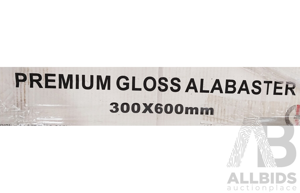 CIE Alabaster Gloss 300mm X 600mm ) Ceramic Wall Only Tiles - 15.84m2 - Brand New - ORP $1,029.60