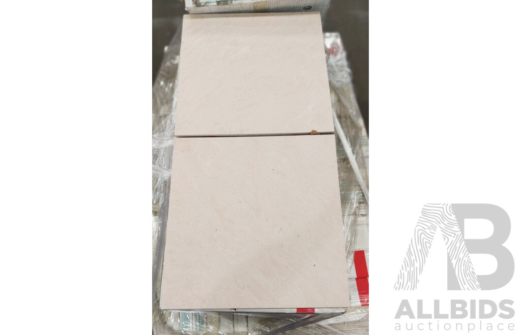 (GP44302) White Horse  Beige Matt 400mm X 400mm ) Porcelain Wall & Floor Tiles - 40.96m2 - Brand New - ORP $2,662.40