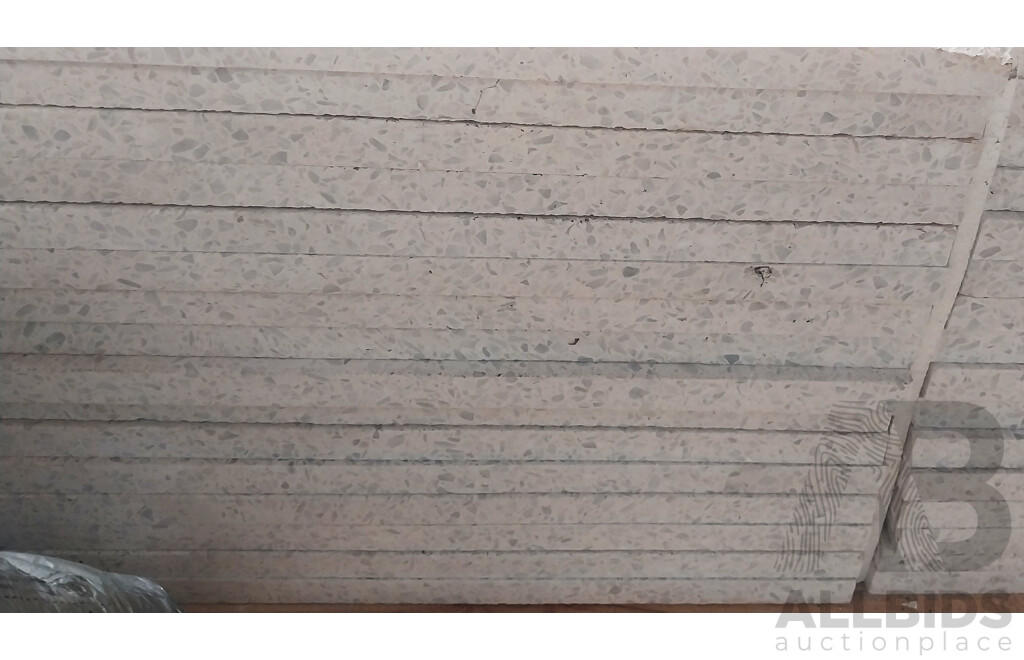 Terrazzo White Honed ( 600mm X600mm X20mm ) Terrazzo Wall & Floor Tilest - 10.8m2 - Brand New - ORP $2,268.00