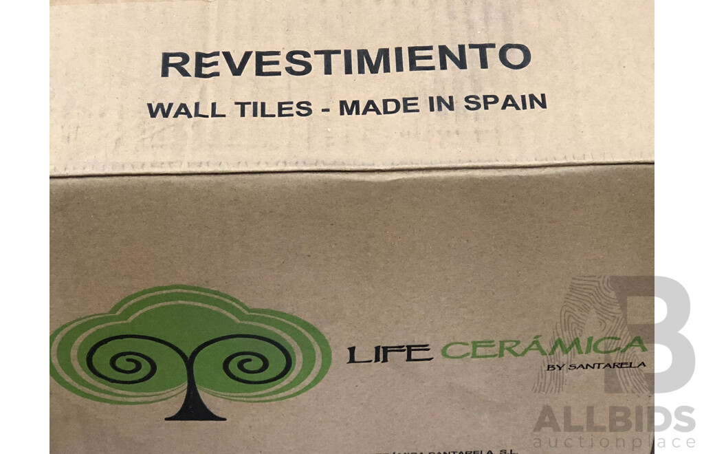 Ceramica Argilla Gris Gloss 100mm X 100mm Spanish Wall Tiles - 16.2m2 - Brand New - ORP $1833.00