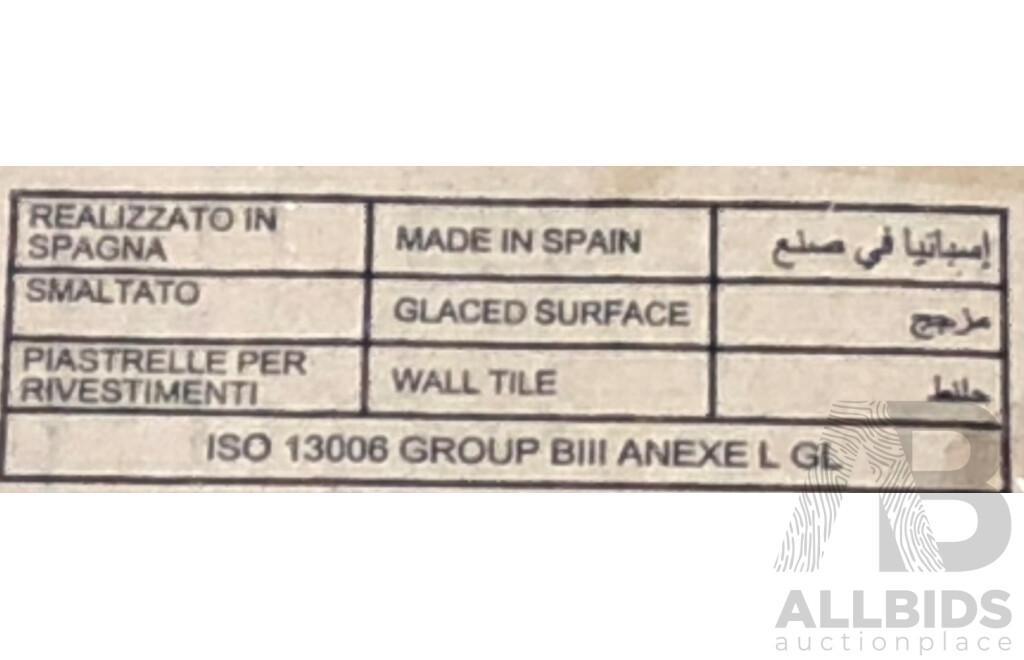 Ceramica Argilla Gris Gloss 100mm X 100mm Spanish Wall Tiles - 16.2m2 - Brand New - ORP $1833.00