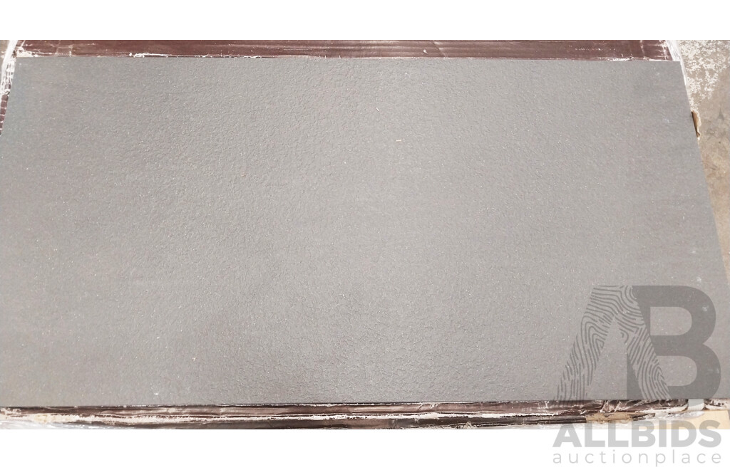 Black Structured ( 300mm X600mm ) Terrazzo Wall & Floor Tilest - 6.48m2 - Brand New - ORP $421.20