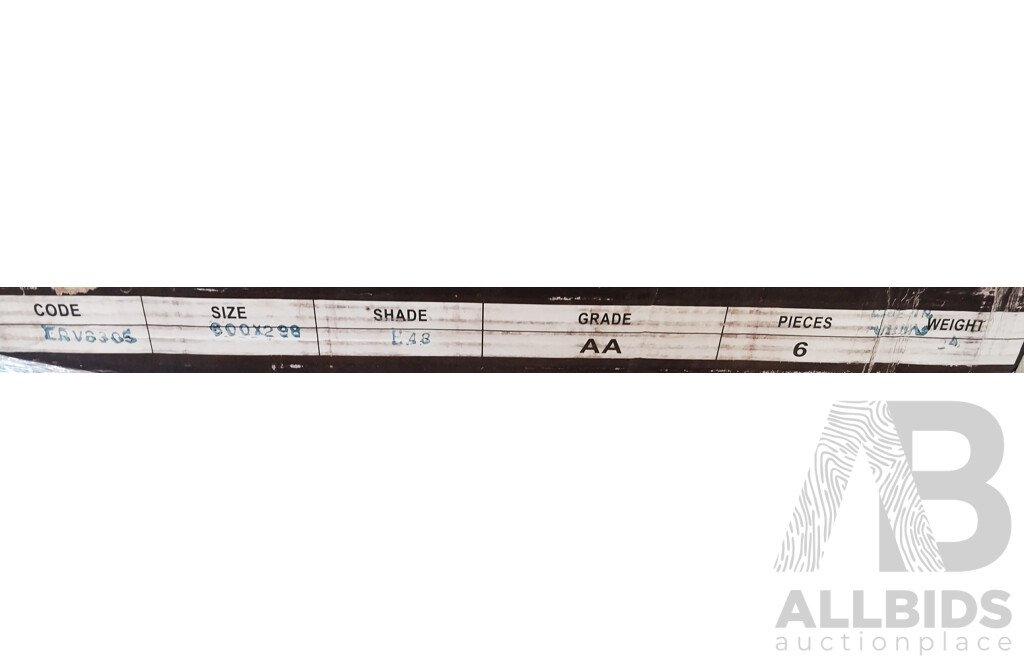 Black Structured ( 300mm X600mm ) Terrazzo Wall & Floor Tilest - 6.48m2 - Brand New - ORP $421.20