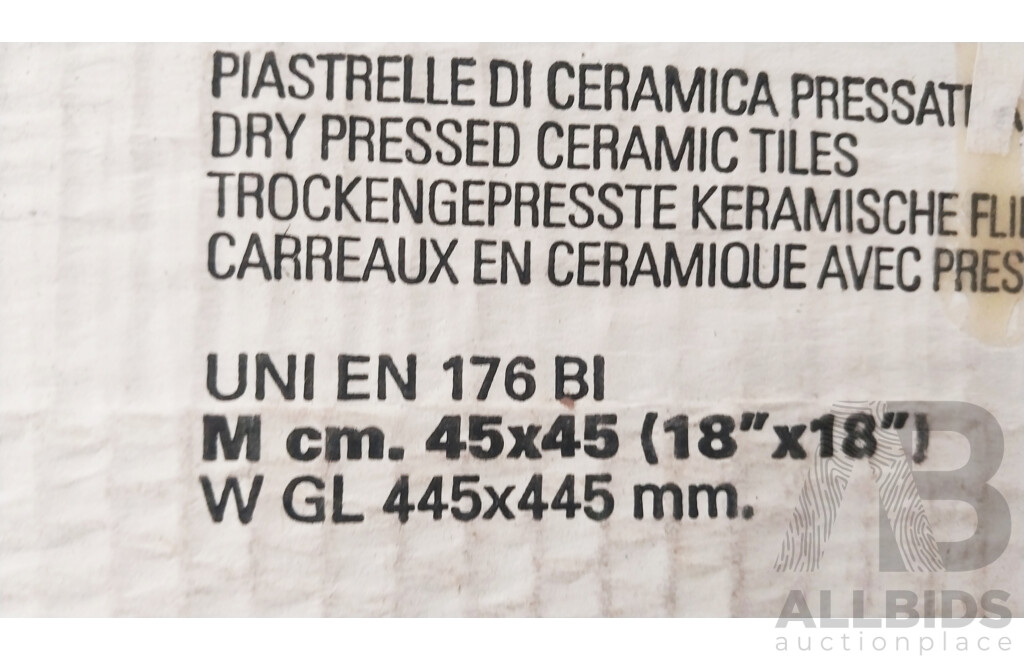 REX Tabacco Matt ( 450mm X 450mm ) Made in Italy - Porcelain Wall & Floor Tilest - 12.81m2 - Brand New - ORP $1,409.10