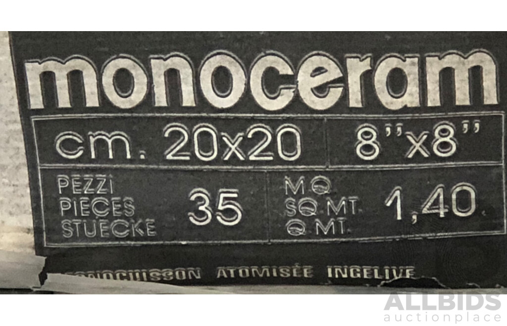 Monoena Metro Terracotta Textured 200mm X 200mm Italian Wall & Floor Tiles - 22.4m2 - Brand New - ORP $1904.00