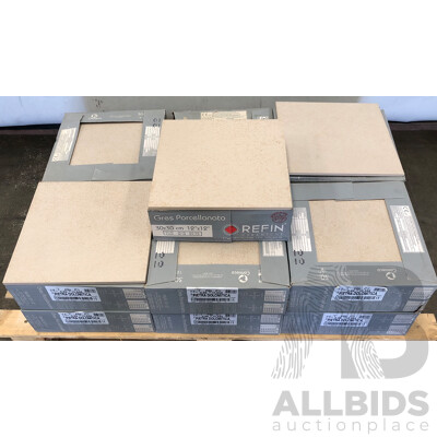 REFFIN Pietra Dolomitcia Textured 300mm X 300mm Italian Wall & Floor Tiles - 11.88m2 - Brand New - ORP $1009.80
