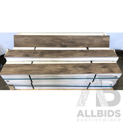 POLIS Slowood Mandorlo Matte 150mm X 1200mm Italian Floor & Wall Tiles - 22.68m2 - Brand New - ORP $2,041.20