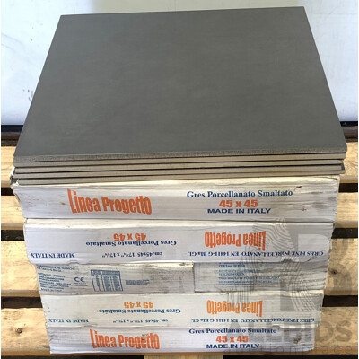 Linea Progetto Avantgarde Nero Italian 450mm X 450mm Wall/Floor Tiles - 8.1m2 - Brand New - ORP $607.50