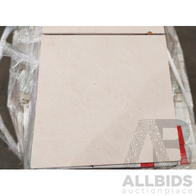 (GP44302) White Horse  Beige Matt 400mm X 400mm ) Porcelain Wall & Floor Tiles - 40.96m2 - Brand New - ORP $2,662.40