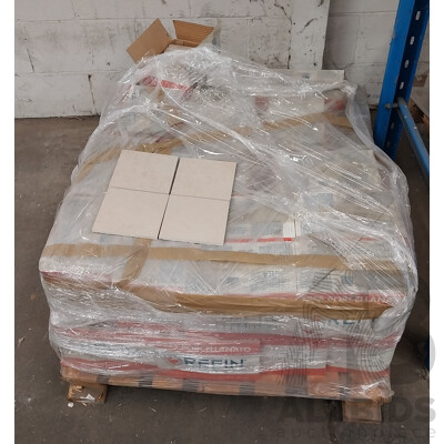 Pietra Dolomitica Mix Structured 150mm X 150mm ) Made in Italy Porcelain Wall & Floor Tiles - 18.9m2 - Brand New - ORP $1,606.50