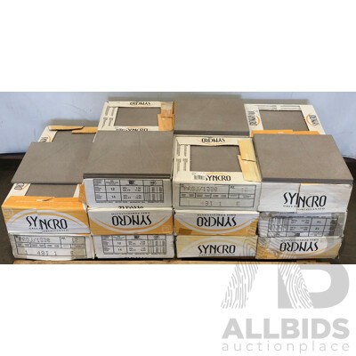 Syncro Project/1330 Textured 300mm X 300mm Italian Porclian Wall & Floor Tiles - 23.76m2 - Brand New - ORP $1782.00